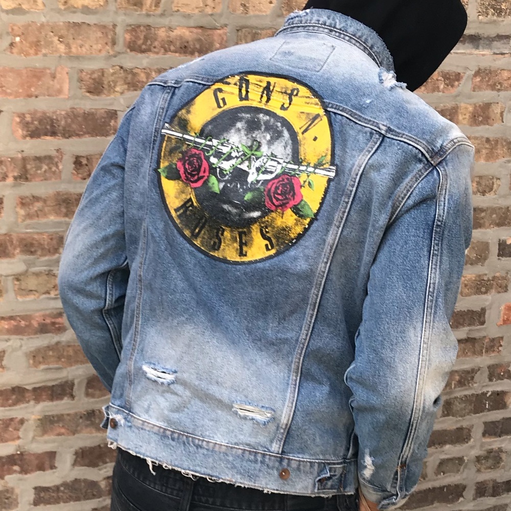 Gun’s & Roses denim distressed jacket